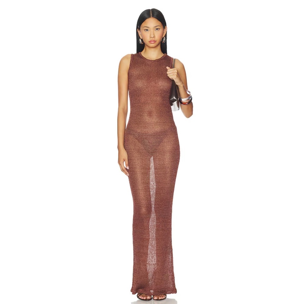 superdown Alix Maxi Dress in Brown Size Small